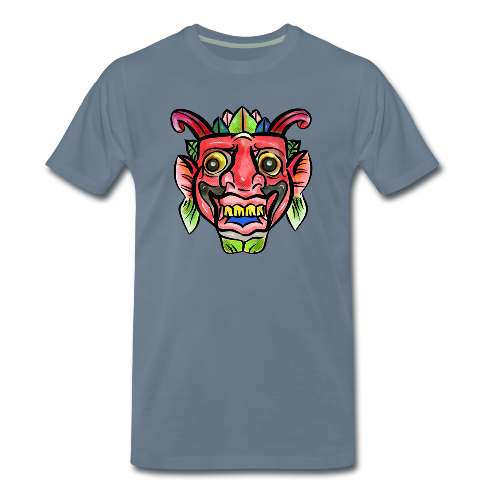 Männer Premium T-Shirt "Bunte Maske" - Hinter dem Mond