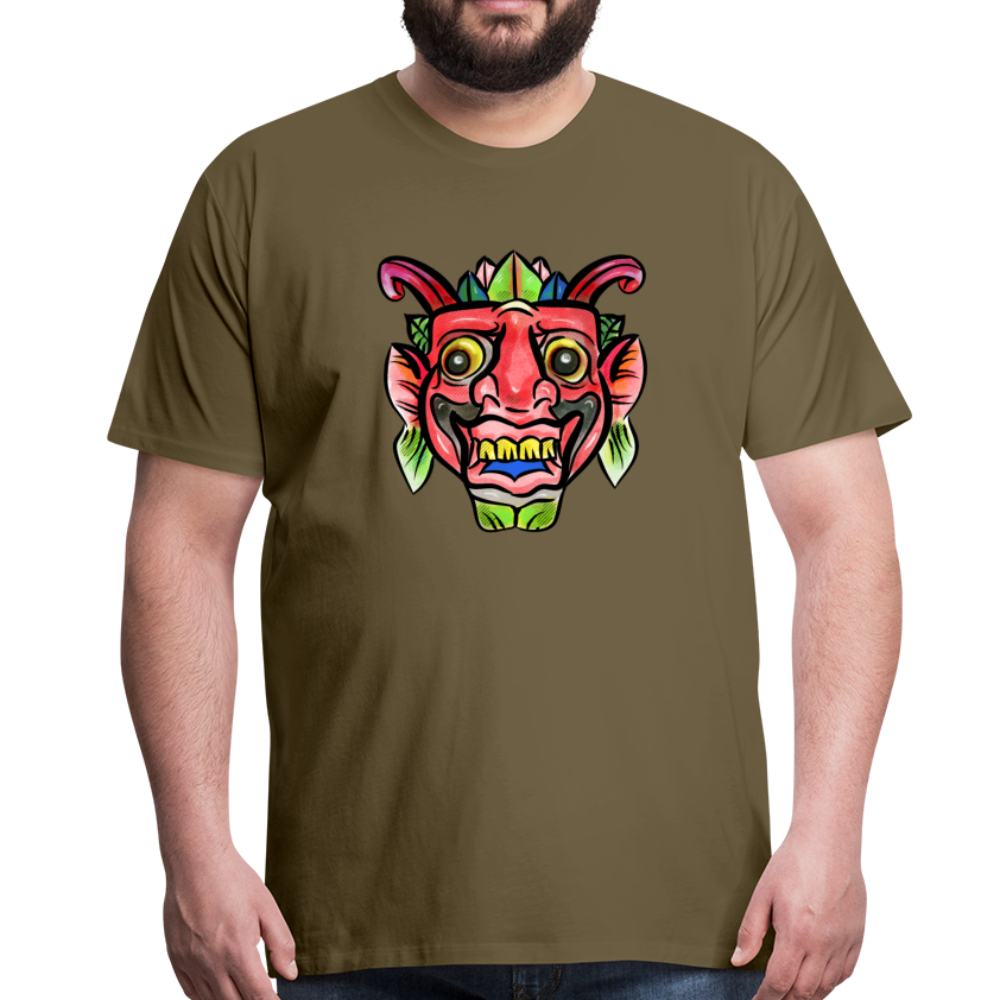 Männer Premium T-Shirt "Bunte Maske" - Hinter dem Mond