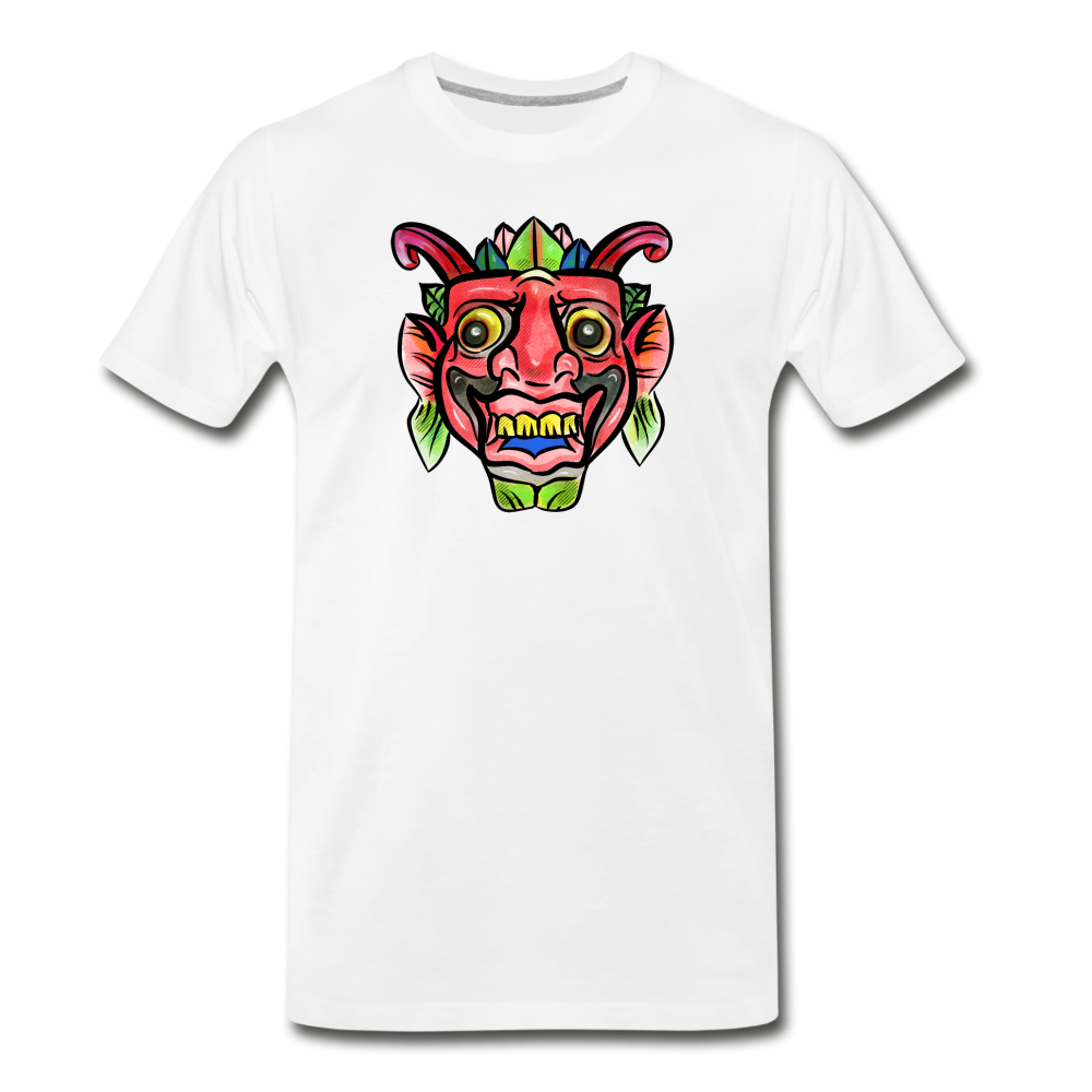 Männer Premium Bio T-Shirt "Bunte Maske" - Hinter dem Mond