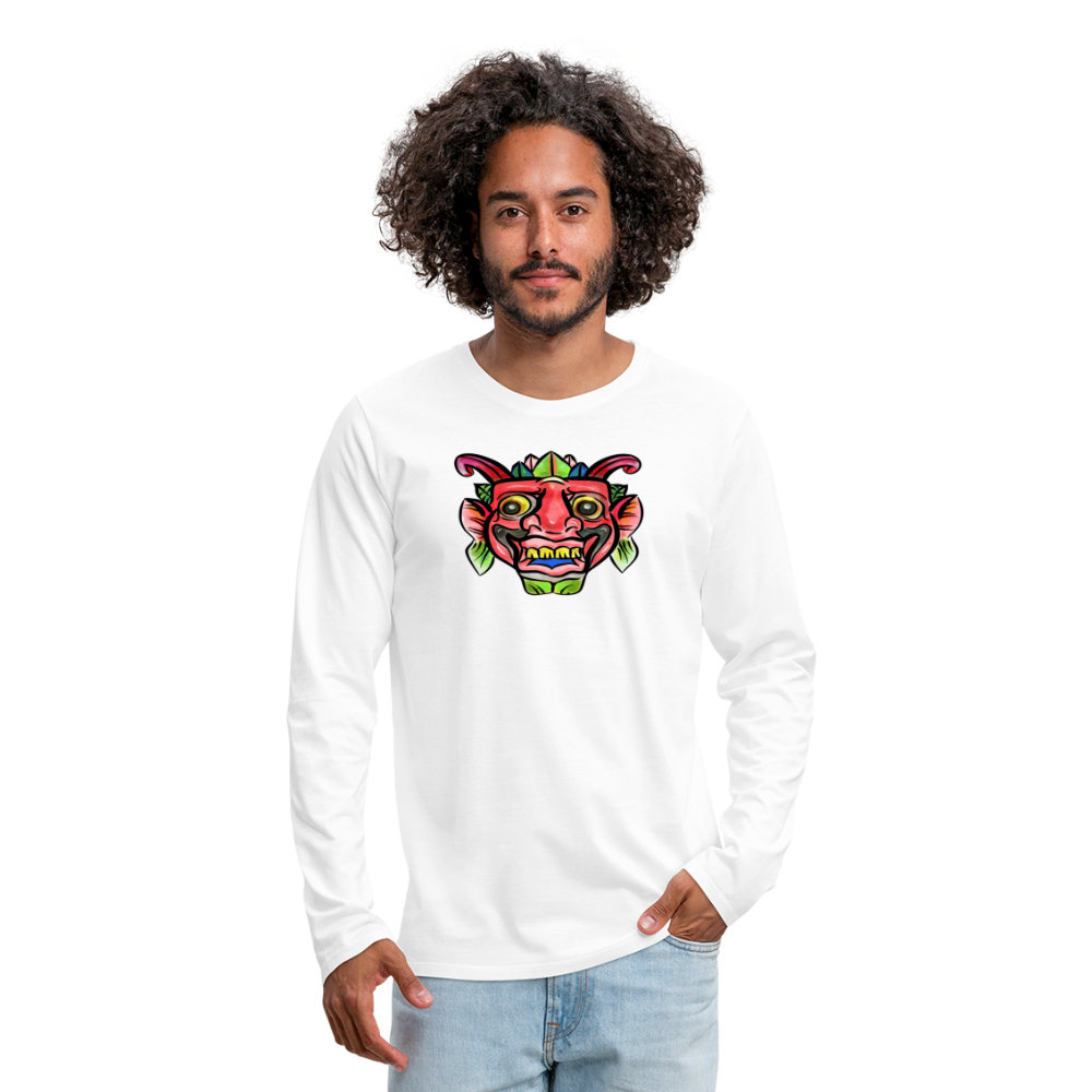 Männer Premium Langarmshirt - "Bunte Maske" - Hinter dem Mond