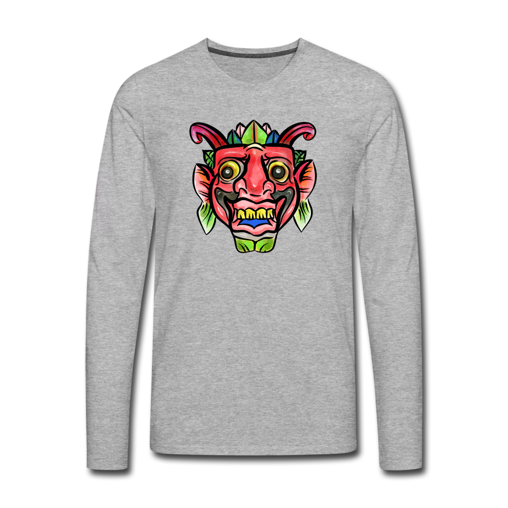 Männer Premium Langarmshirt - "Bunte Maske" - Hinter dem Mond