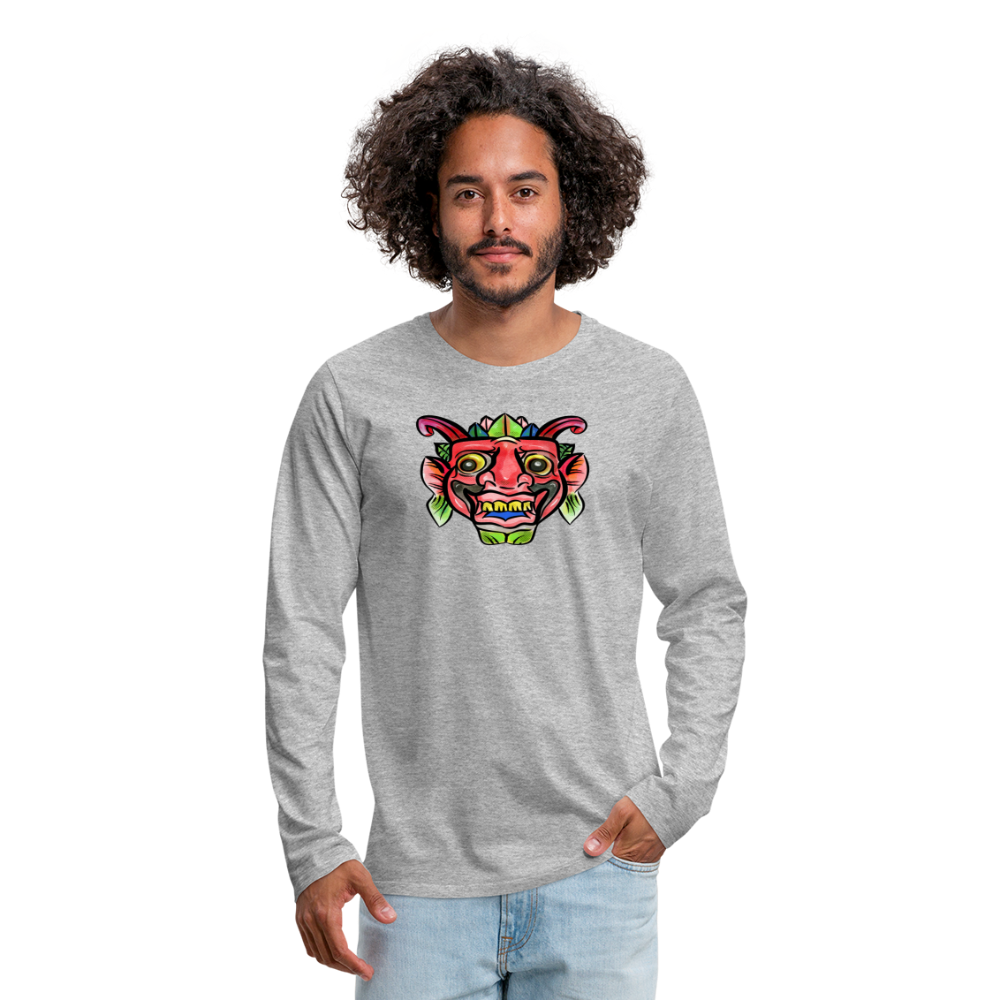 Männer Premium Langarmshirt - "Bunte Maske" - Hinter dem Mond