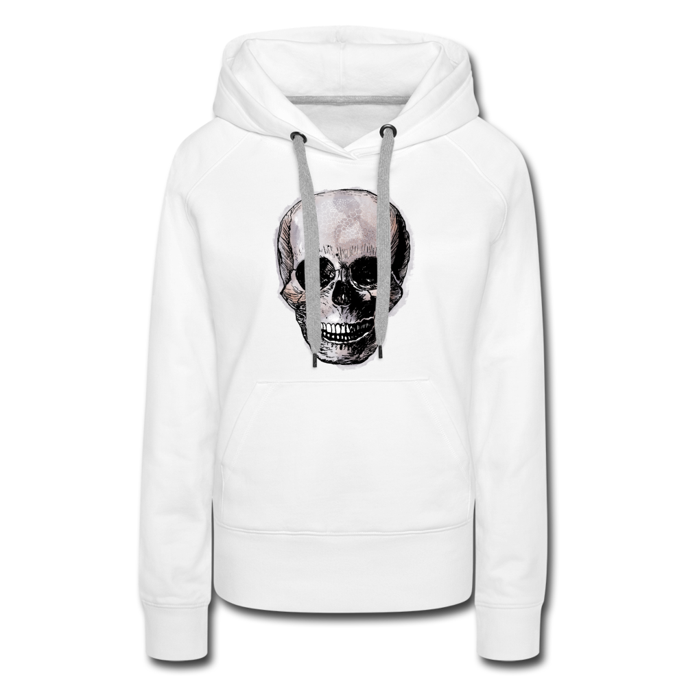 Frauen Premium Hoodie - "Totenkopf in Tinte" - Hinter dem Mond