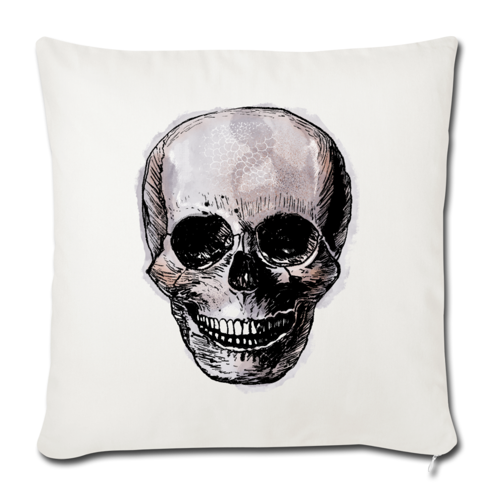 Sofakissenbezug 44 x 44 cm - "Totenkopf in Tinte" - Hinter dem Mond