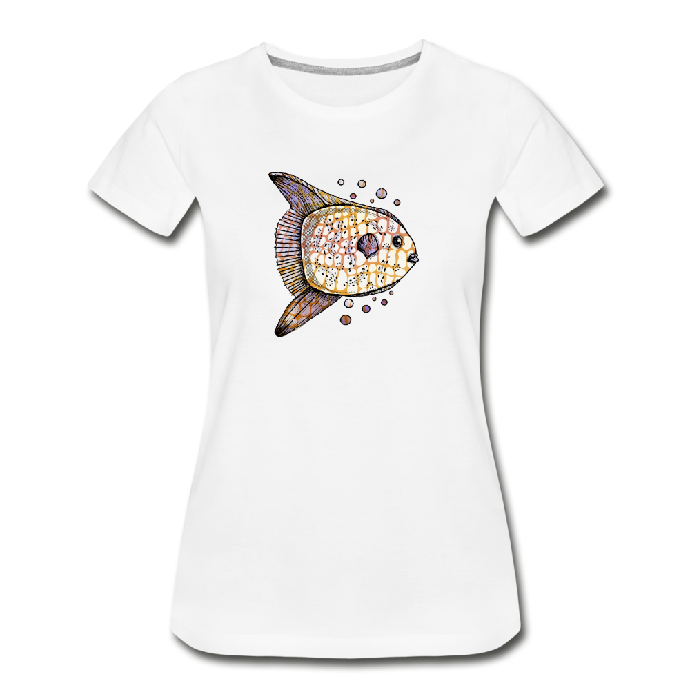Frauen Premium Bio T-Shirt - "Fantastischer Mondfisch" - Hinter dem Mond