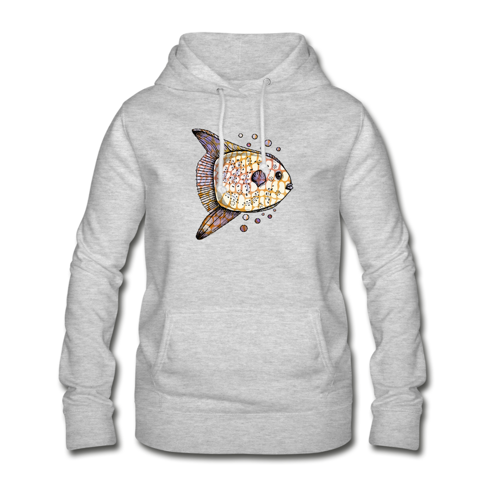 Frauen Hoodie "Fantastischer Mondfisch" - Hinter dem Mond
