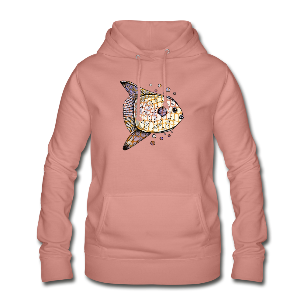 Frauen Hoodie "Fantastischer Mondfisch" - Hinter dem Mond