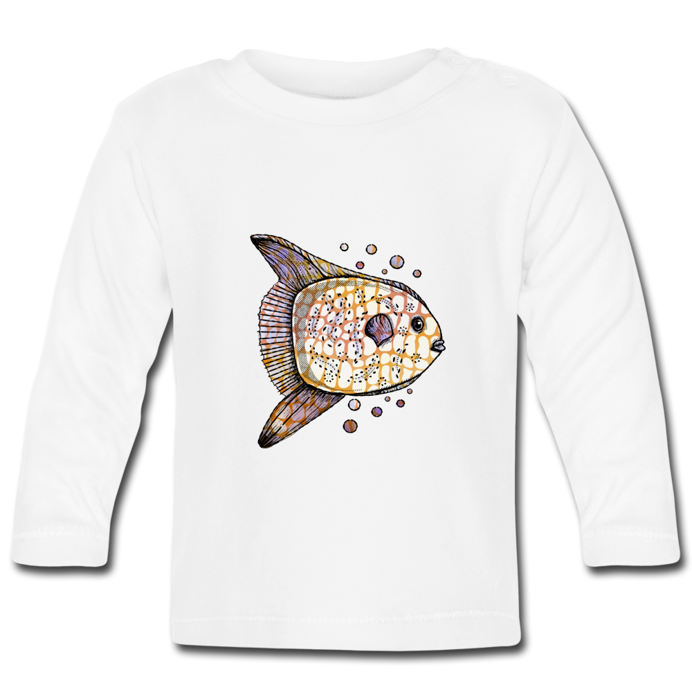 Baby Langarmshirt "Fantastischer Mondfisch" - Hinter dem Mond