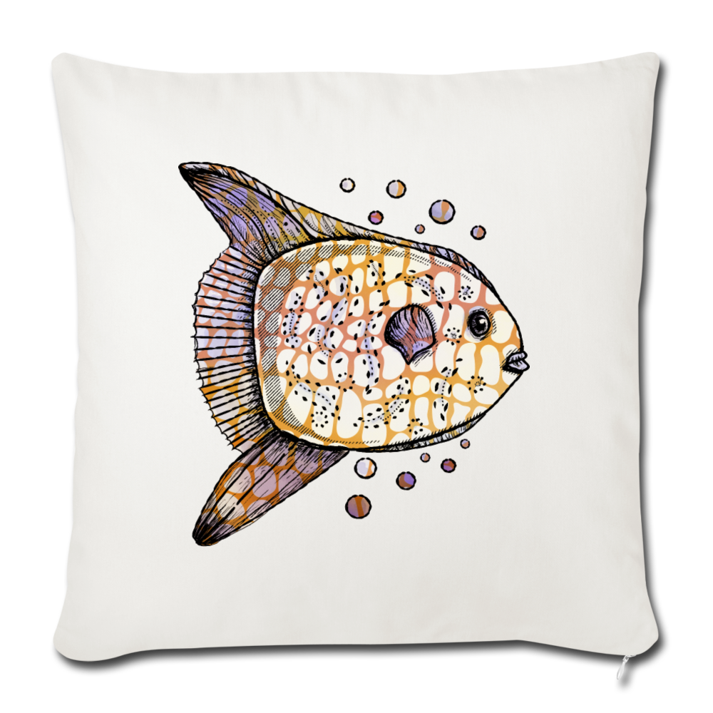 Sofakissenbezug 44 x 44 cm - "Fantastischer Mondfisch" - Hinter dem Mond