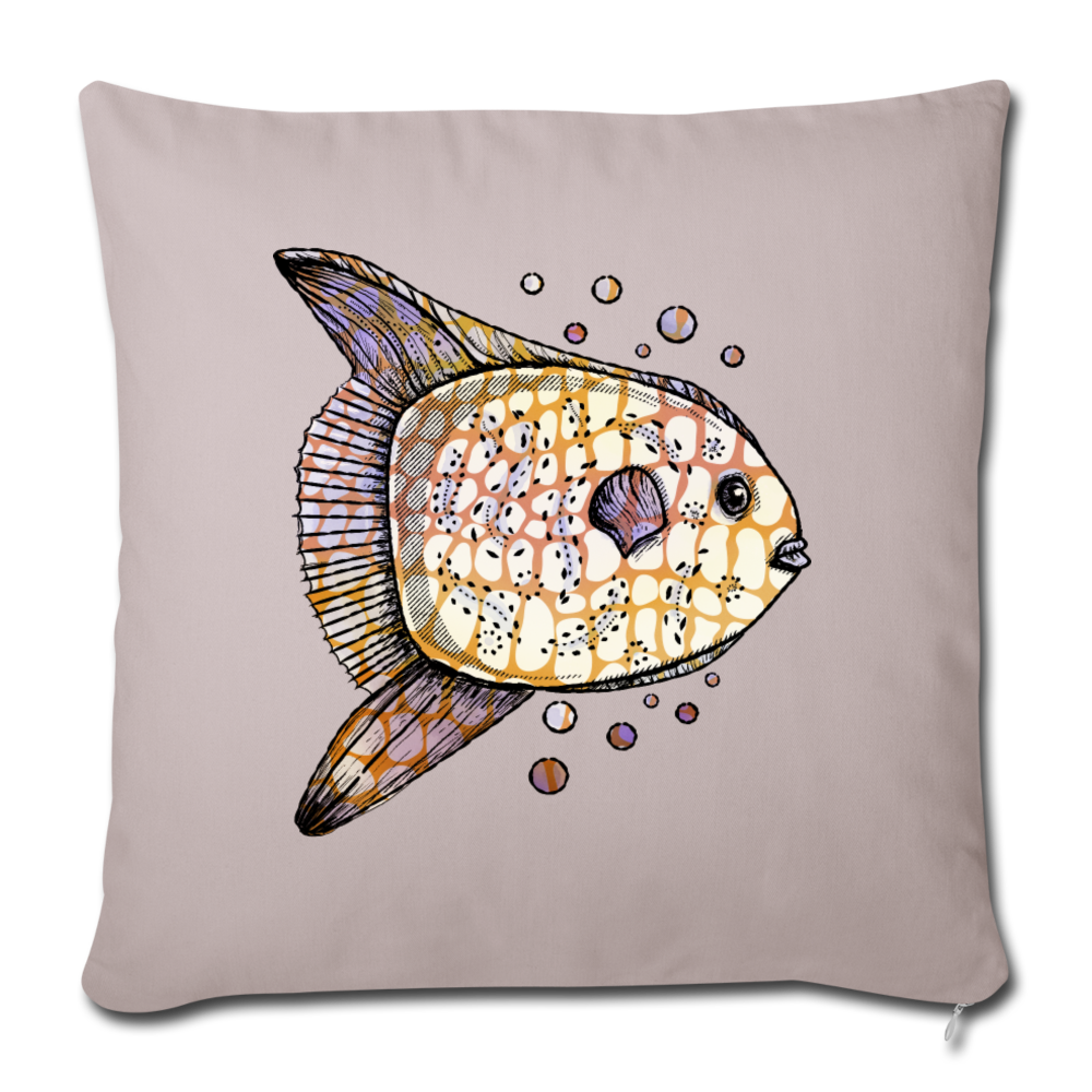 Sofakissenbezug 44 x 44 cm - "Fantastischer Mondfisch" - Hinter dem Mond