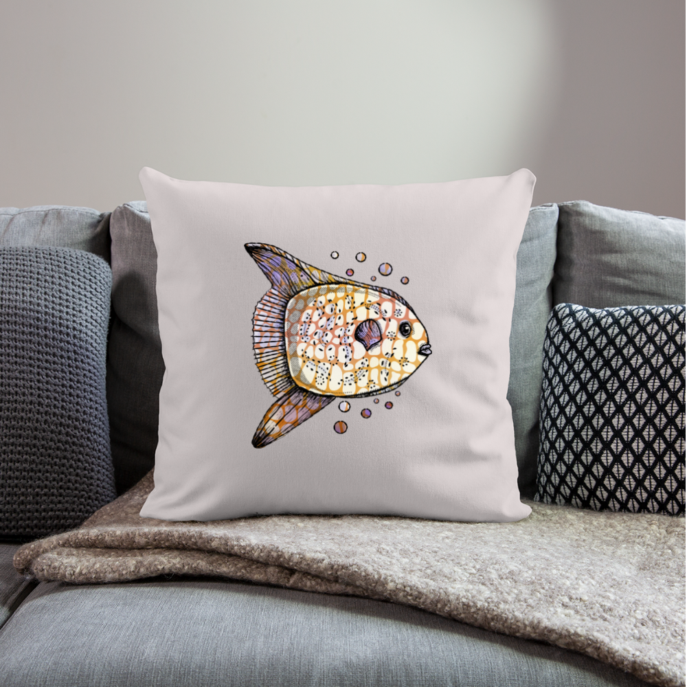 Sofakissenbezug 44 x 44 cm - "Fantastischer Mondfisch" - Hinter dem Mond