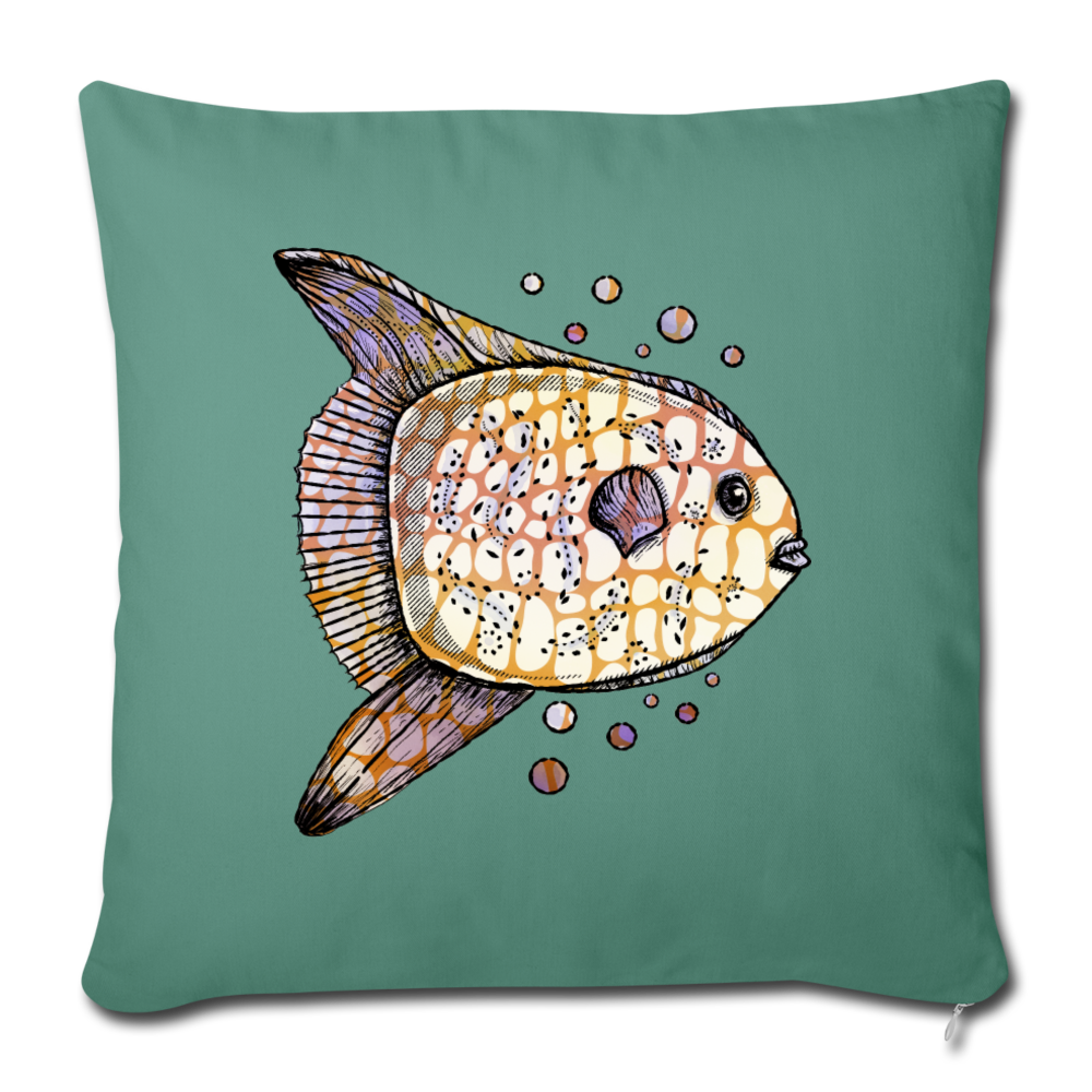 Sofakissenbezug 44 x 44 cm - "Fantastischer Mondfisch" - Hinter dem Mond