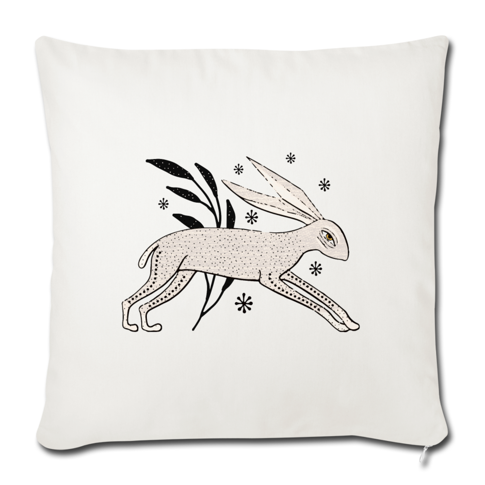 Sofakissenbezug 44 x 44 cm - "Winterhase" - Hinter dem Mond