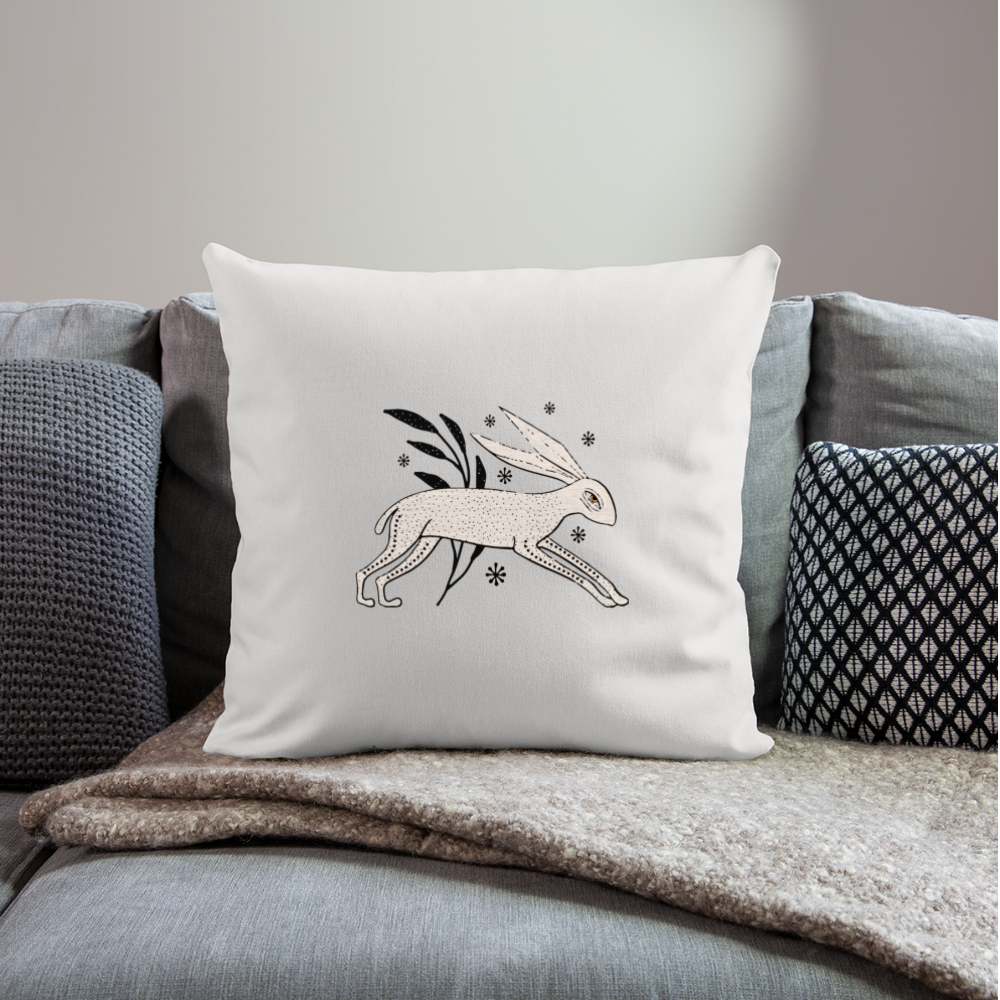 Sofakissenbezug 44 x 44 cm - "Winterhase" - Hinter dem Mond