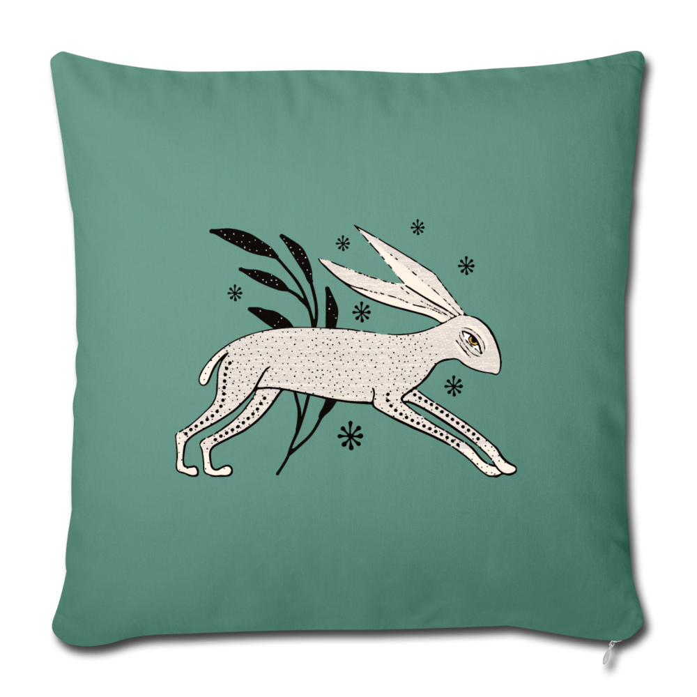 Sofakissenbezug 44 x 44 cm - "Winterhase" - Hinter dem Mond