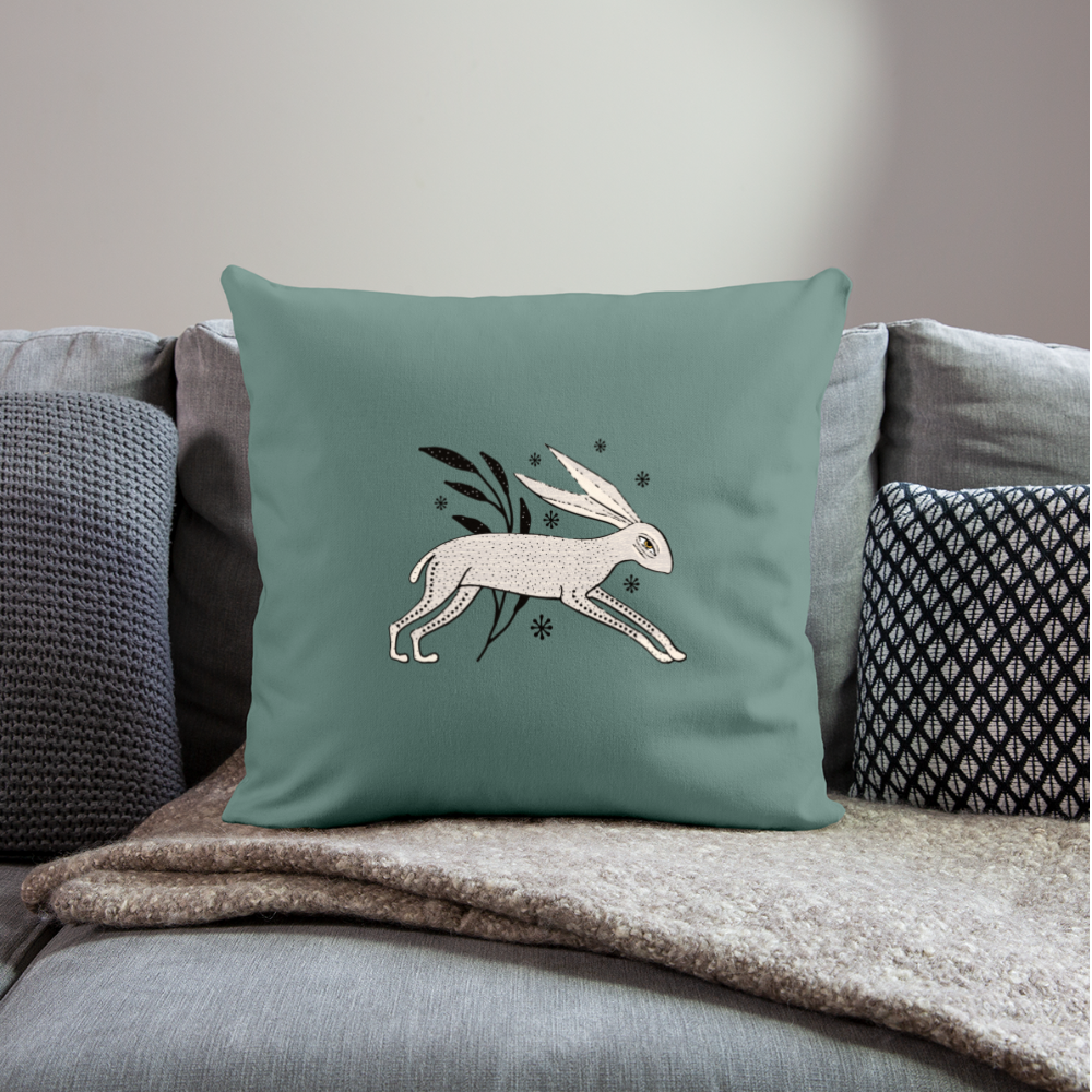 Sofakissenbezug 44 x 44 cm - "Winterhase" - Hinter dem Mond