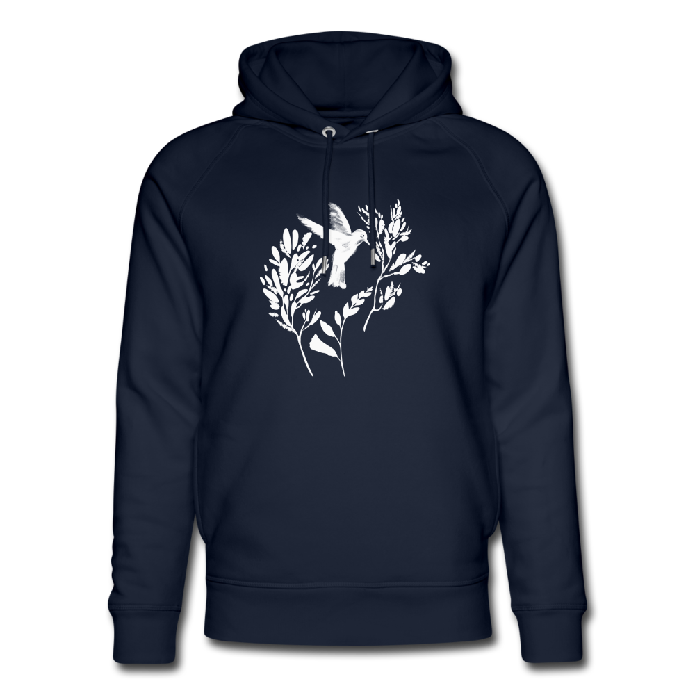 Unisex Bio-Hoodie von Stanley & Stella - "Vogel Floral" - Hinter dem Mond