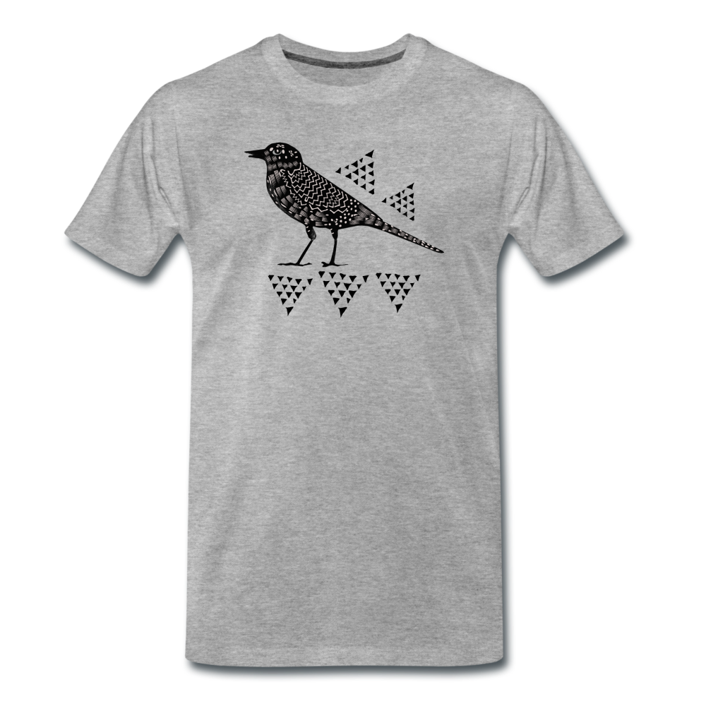 Männer Premium Bio T-Shirt "Triangel-Vogel" - Hinter dem Mond