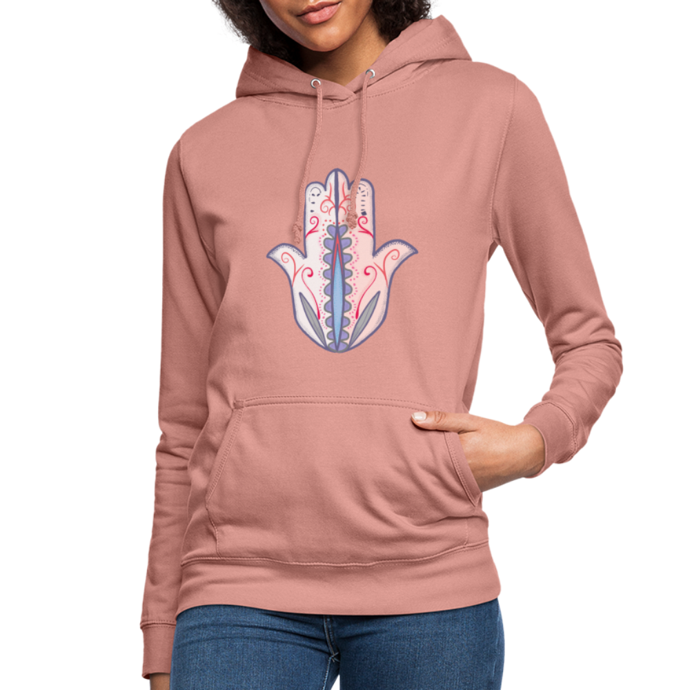 Frauen Hoodie - "Hand der Fatima" - Hinter dem Mond