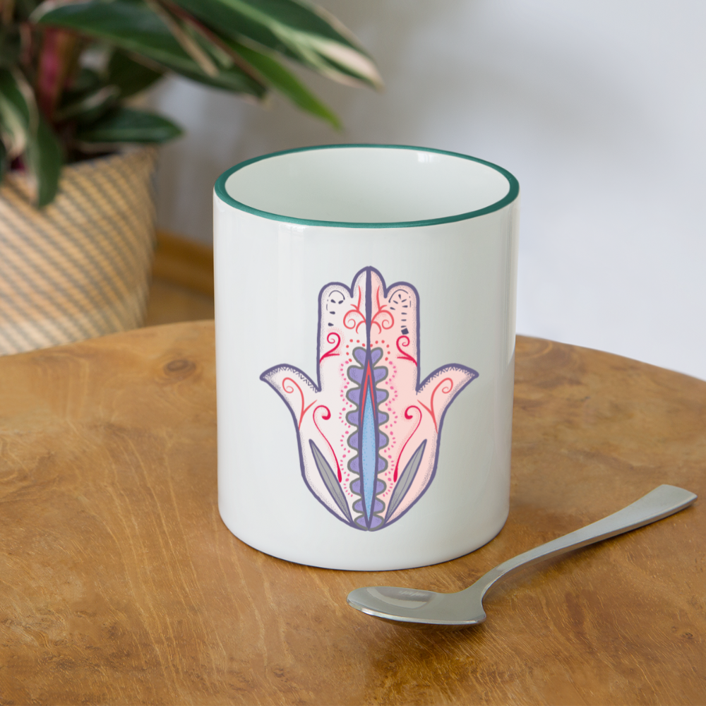Tasse zweifarbig "Hand der Fatima" - Hinter dem Mond