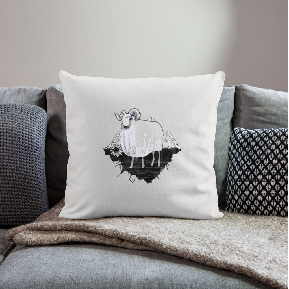 Sofakissenbezug 44 x 44 cm "Schaf in den Bergen" - Hinter dem Mond