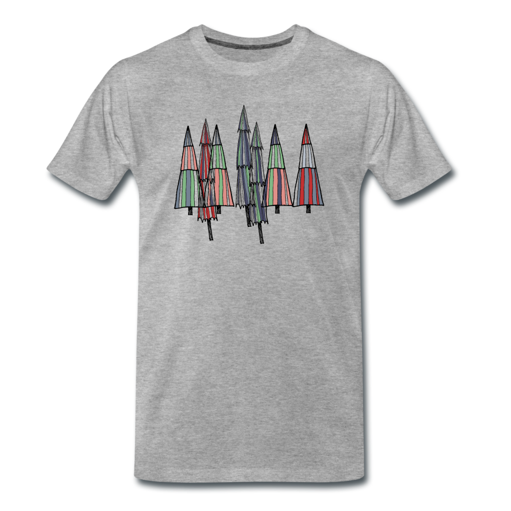 Männer Premium Bio T-Shirt - "Krtizelkratzel-Weihnachtsbäume" - Hinter dem Mond