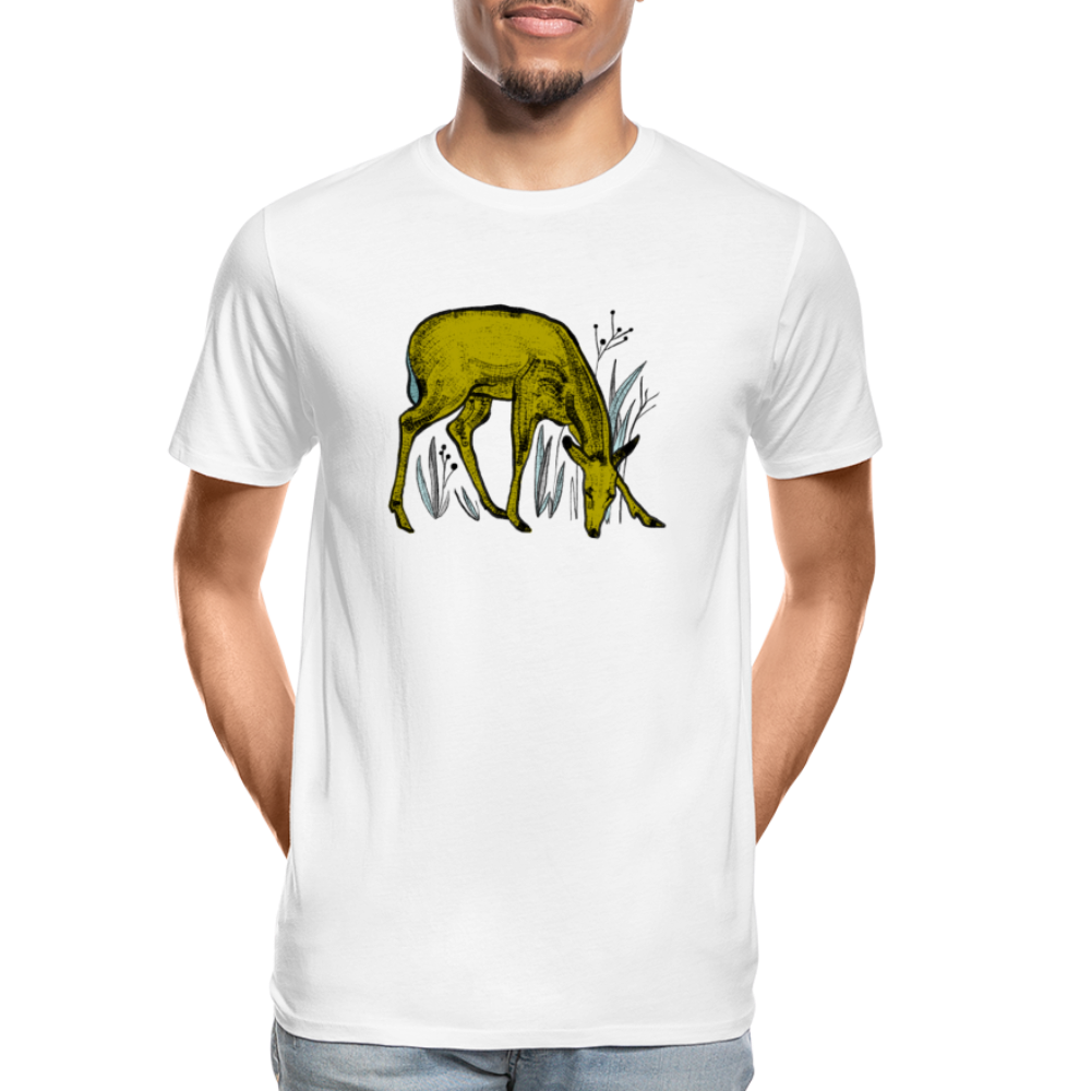 Männer Premium Bio T-Shirt "Reh in Olive" - Hinter dem Mond