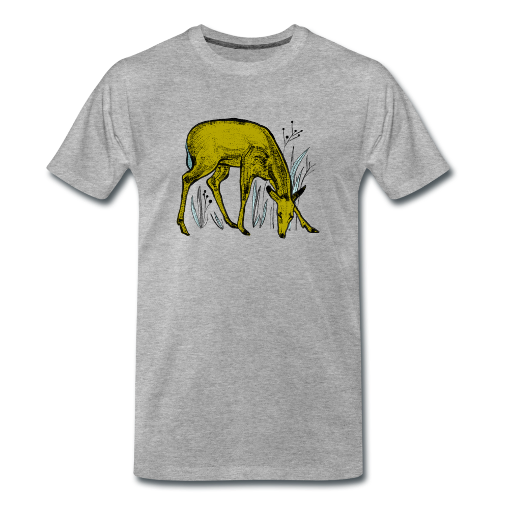 Männer Premium Bio T-Shirt "Reh in Olive" - Hinter dem Mond
