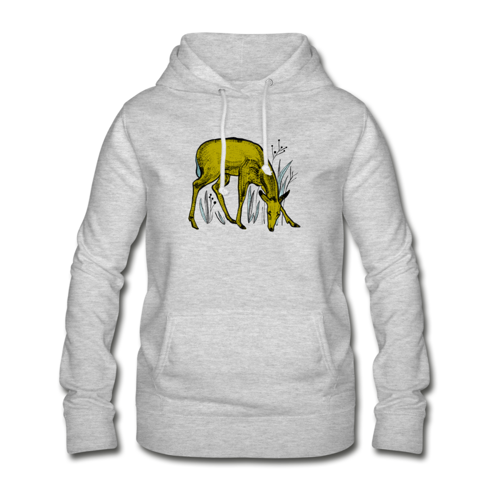 Frauen Hoodie "Reh in Olive" - Hinter dem Mond