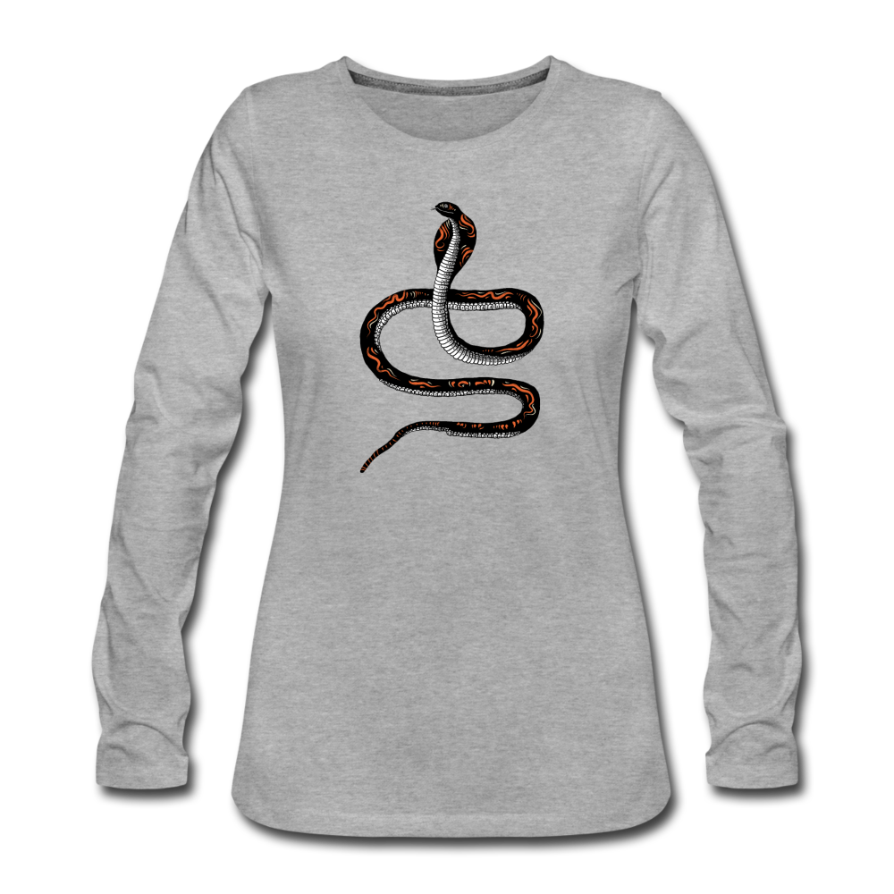 Frauen Premium Langarmshirt - "Schwarze Kobra" - Hinter dem Mond