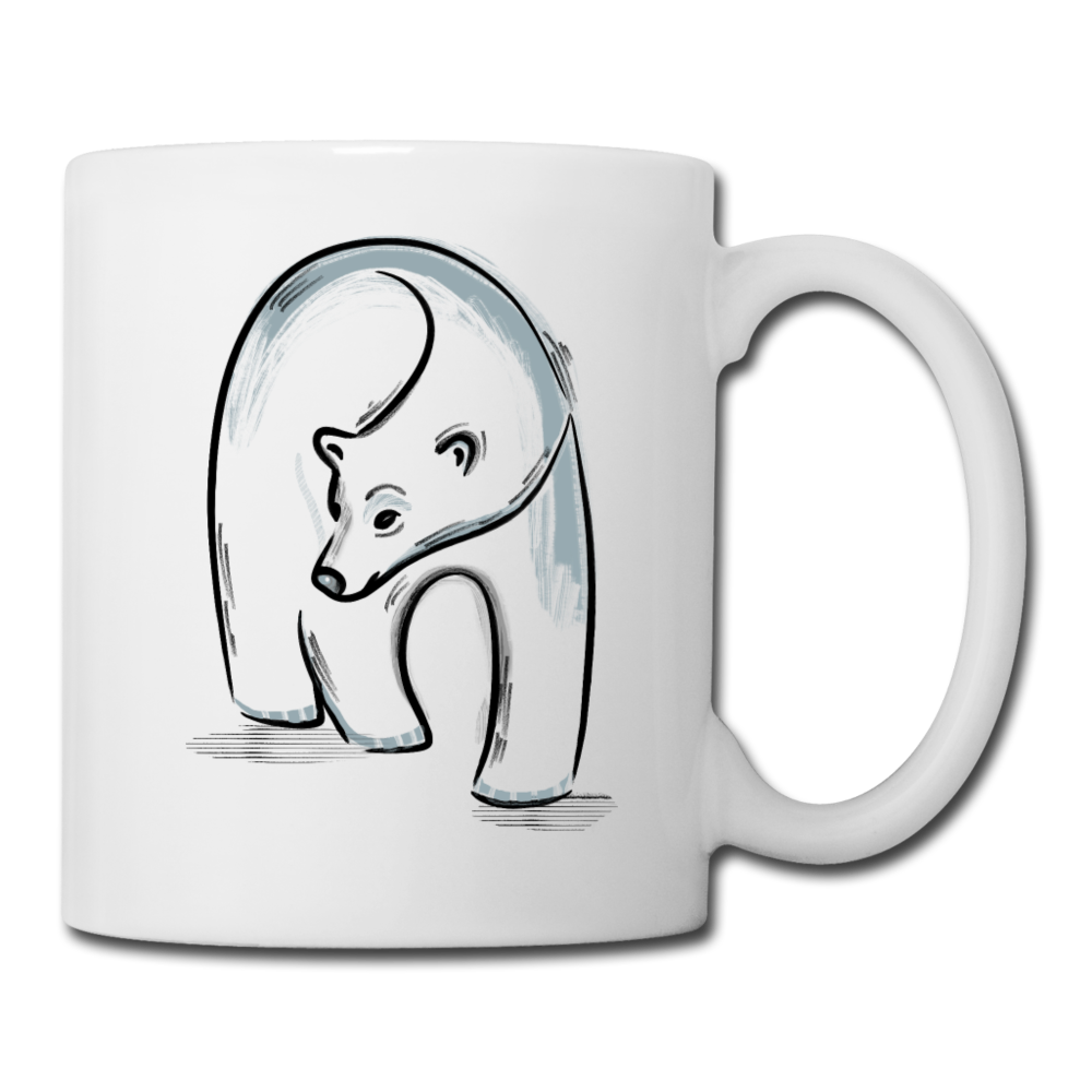 Tasse "Eisbär in Tusche" - Hinter dem Mond