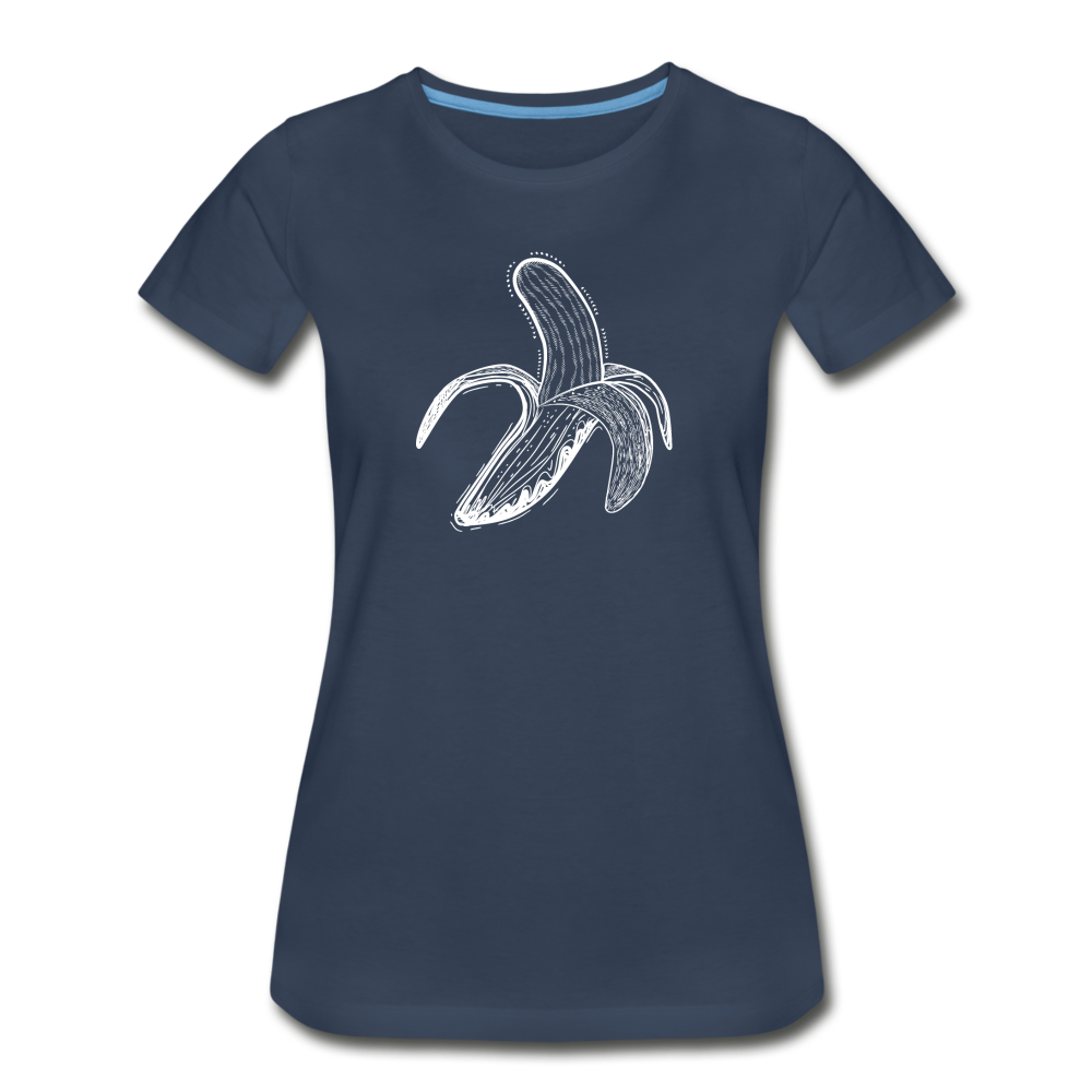Frauen Premium Bio T-Shirt - "Weiße Banane" - Hinter dem Mond