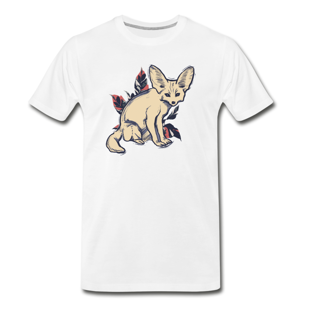Männer Premium Bio T-Shirt - "Vintage Wüstenfuchs" - Hinter dem Mond