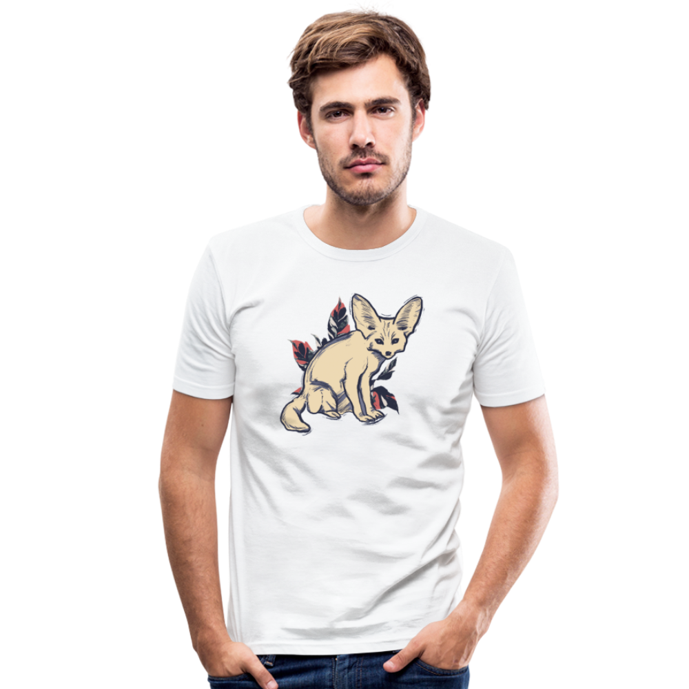 Männer Slim Fit T-Shirt - "Vintage Wüstenfuchs" - Hinter dem Mond