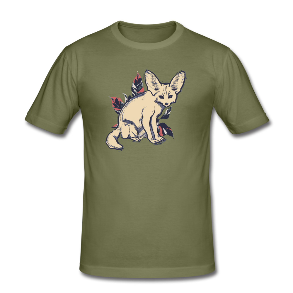 Männer Slim Fit T-Shirt - "Vintage Wüstenfuchs" - Hinter dem Mond