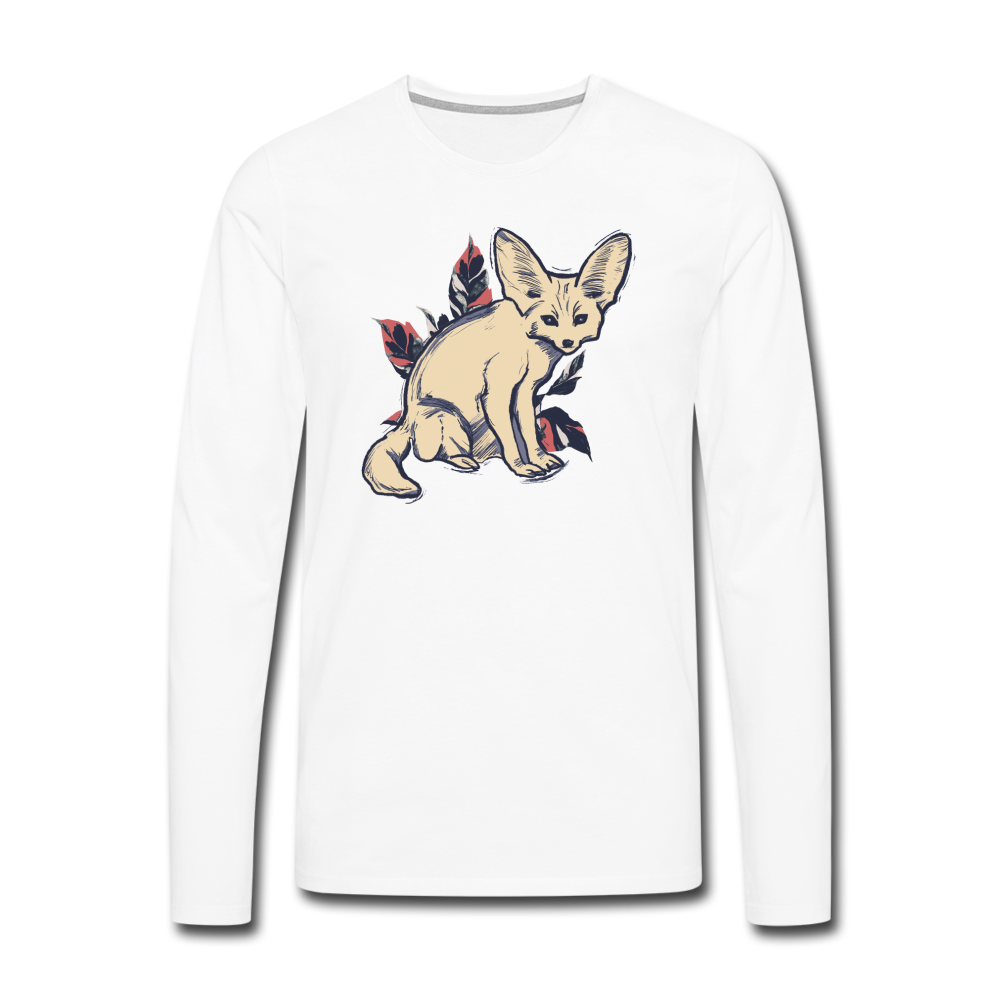 Männer Premium Langarmshirt - "Vintage Wüstenfuchs" - Hinter dem Mond