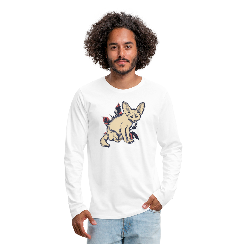 Männer Premium Langarmshirt - "Vintage Wüstenfuchs" - Hinter dem Mond
