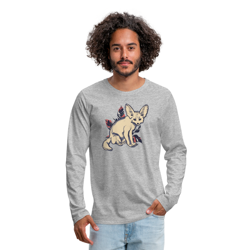 Männer Premium Langarmshirt - "Vintage Wüstenfuchs" - Hinter dem Mond