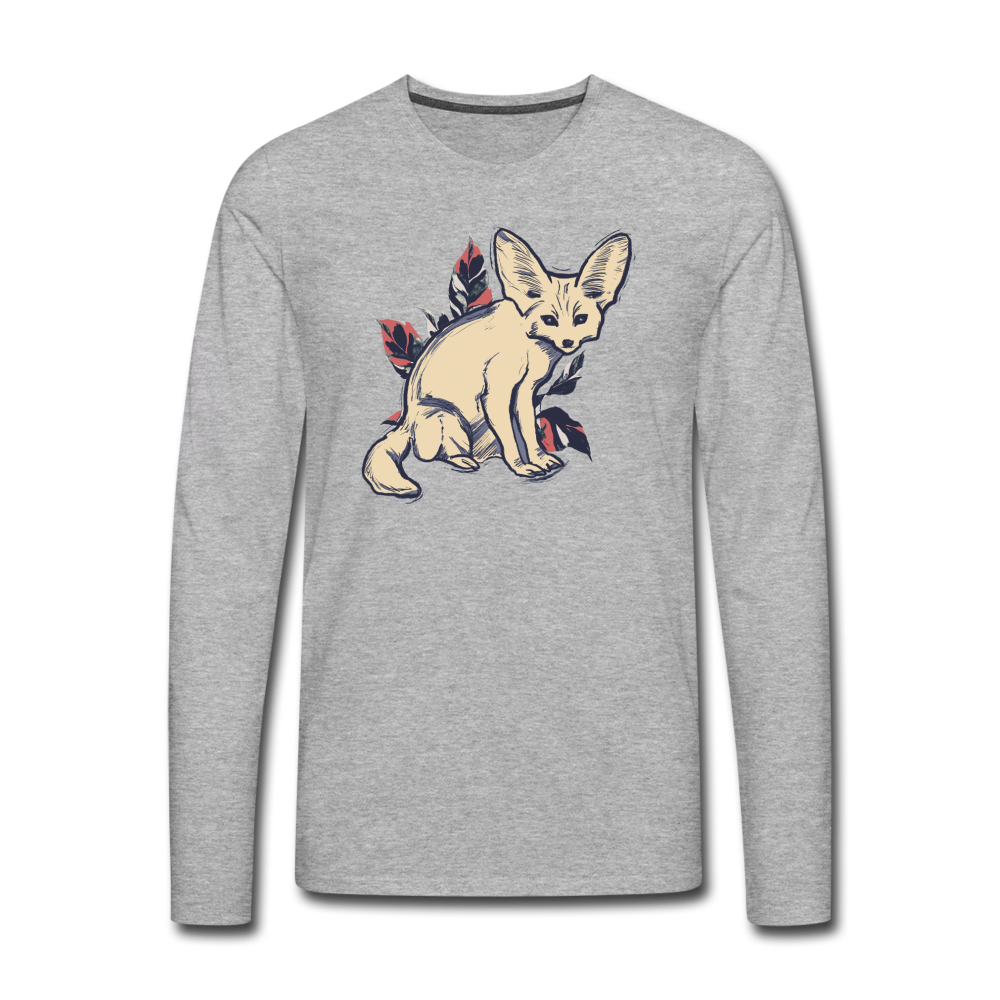 Männer Premium Langarmshirt - "Vintage Wüstenfuchs" - Hinter dem Mond