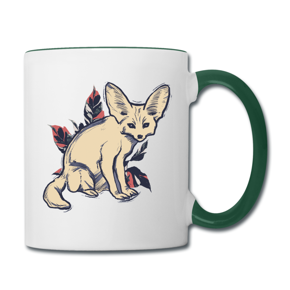 Tasse zweifarbig - "Vintage Wüstenfuchs" - Hinter dem Mond