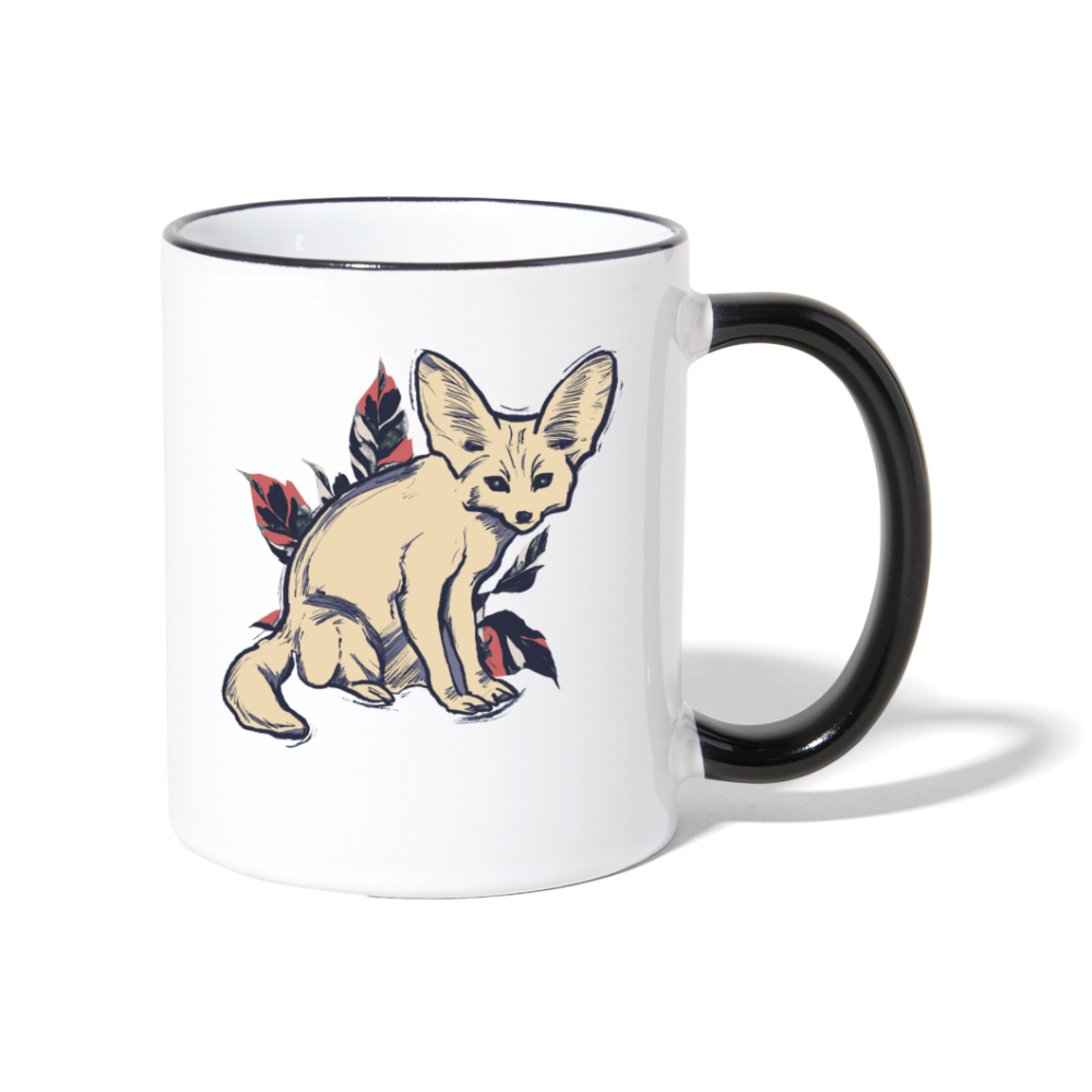 Tasse zweifarbig - "Vintage Wüstenfuchs" - Hinter dem Mond