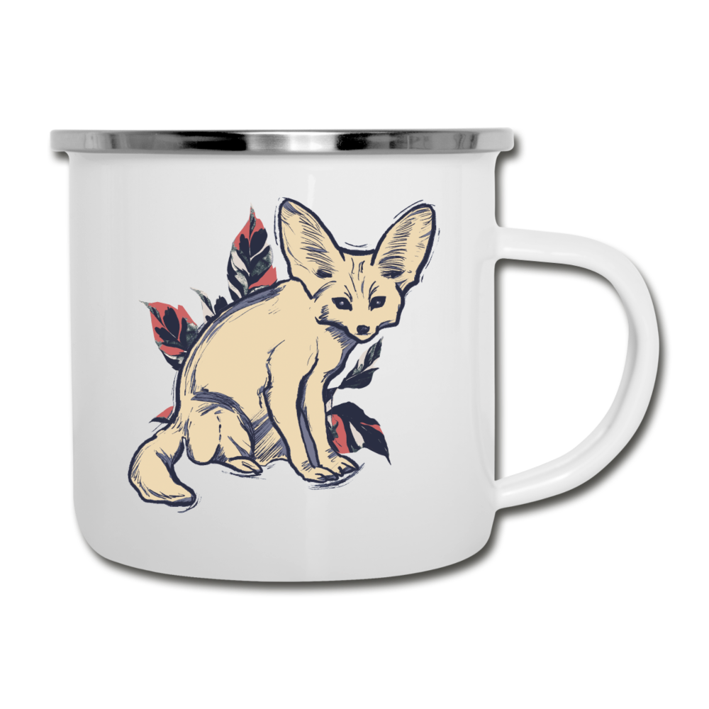 Emaille-Tasse - "Vintage Wüstenfuchs" - Hinter dem Mond
