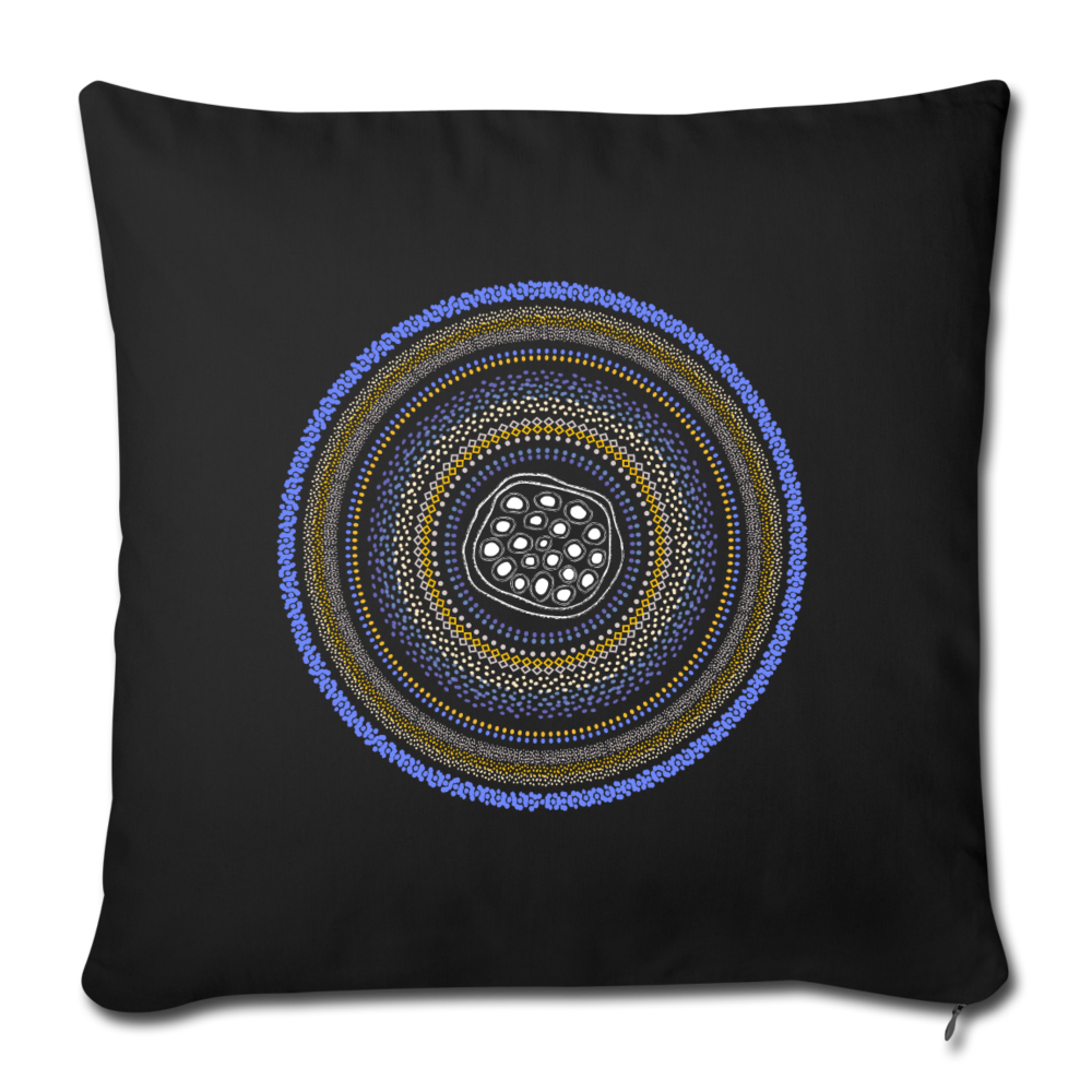 Sofakissenbezug 44 x 44 cm - "Sealife Mandala" - Hinter dem Mond