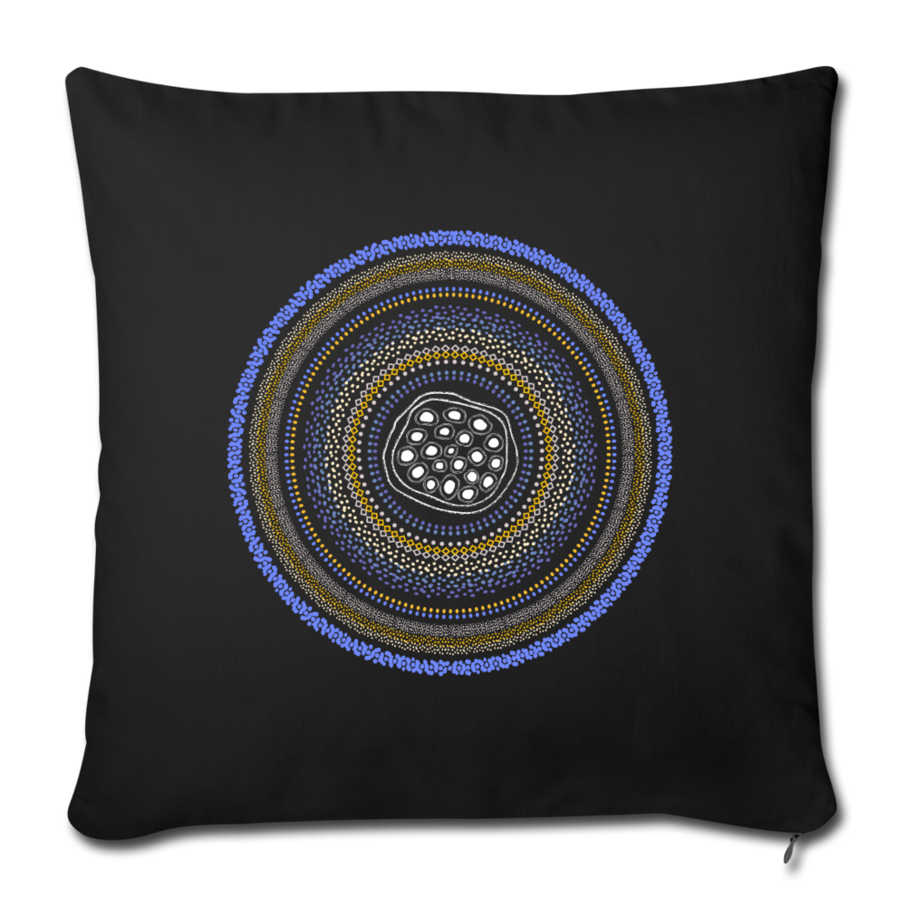 Sofakissen mit Füllung 44 x 44 cm - "Sealife Mandala" - Hinter dem Mond