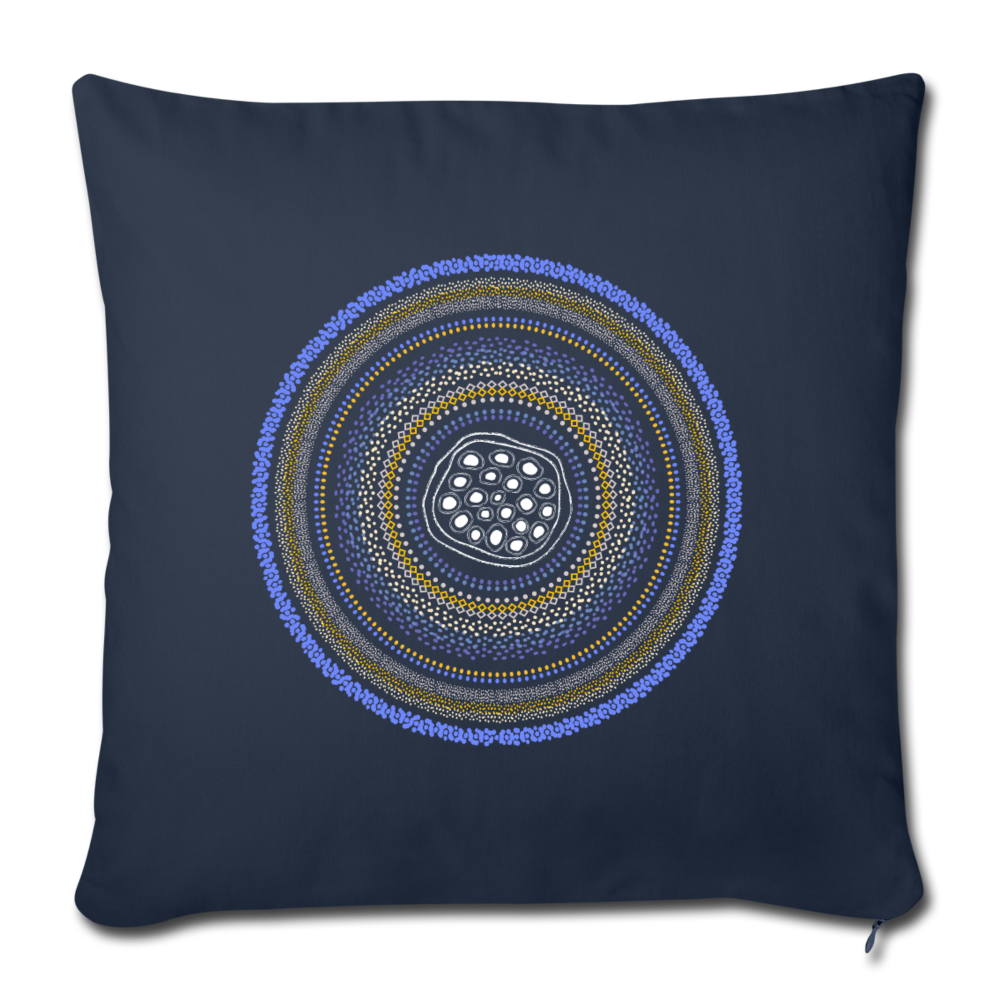 Sofakissen mit Füllung 44 x 44 cm - "Sealife Mandala" - Hinter dem Mond