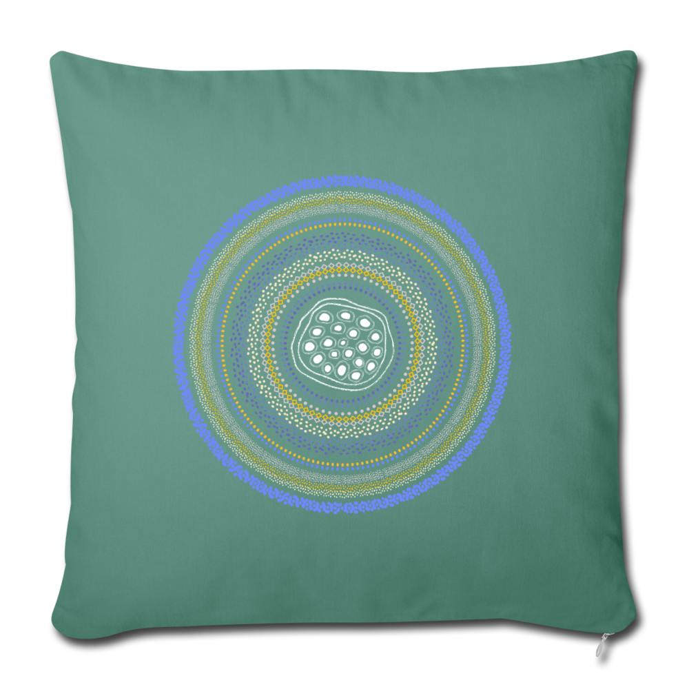 Sofakissen mit Füllung 44 x 44 cm - "Sealife Mandala" - Hinter dem Mond