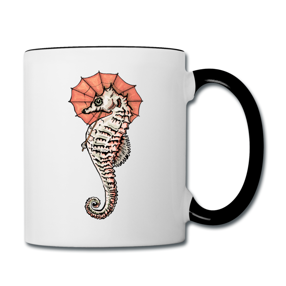 Tasse zweifarbig - "Seepferdchen Mandarin" - Hinter dem Mond