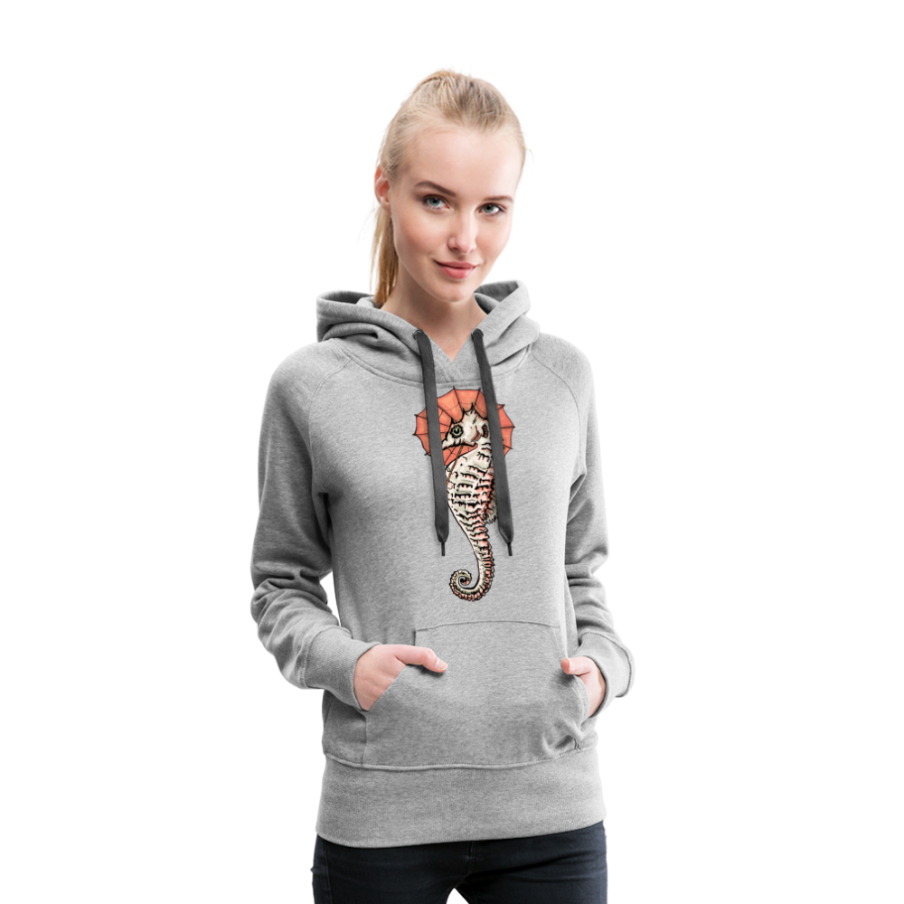 Frauen Premium Hoodie - "Seepferdchen Mandarin" - Hinter dem Mond