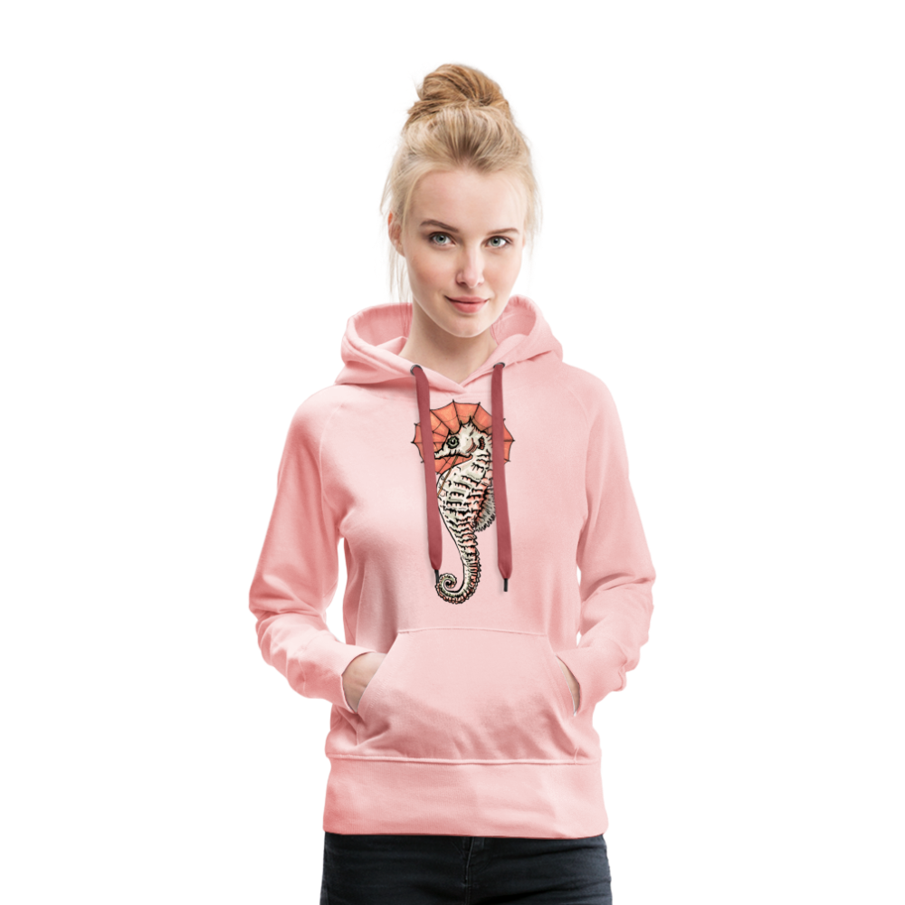 Frauen Premium Hoodie - "Seepferdchen Mandarin" - Hinter dem Mond