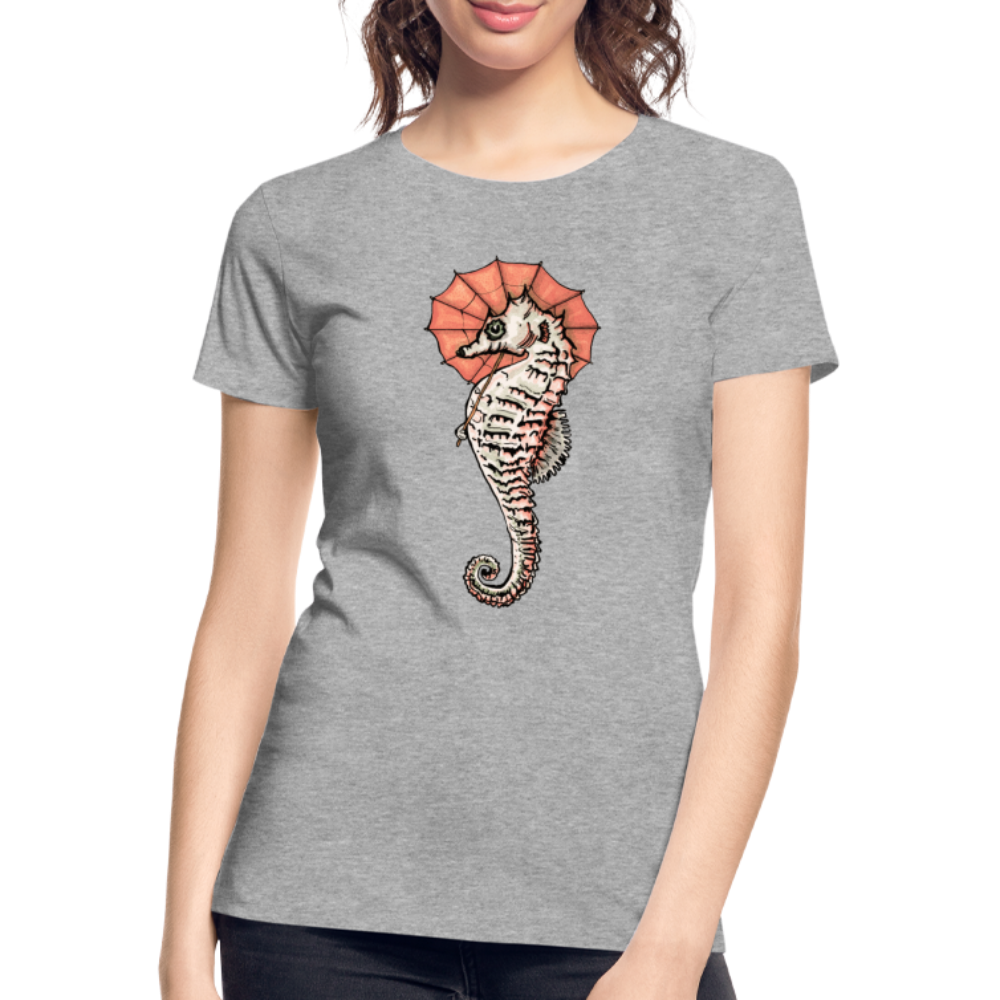 Frauen Premium Bio T-Shirt - "Seepferdchen Mandarin" - Hinter dem Mond